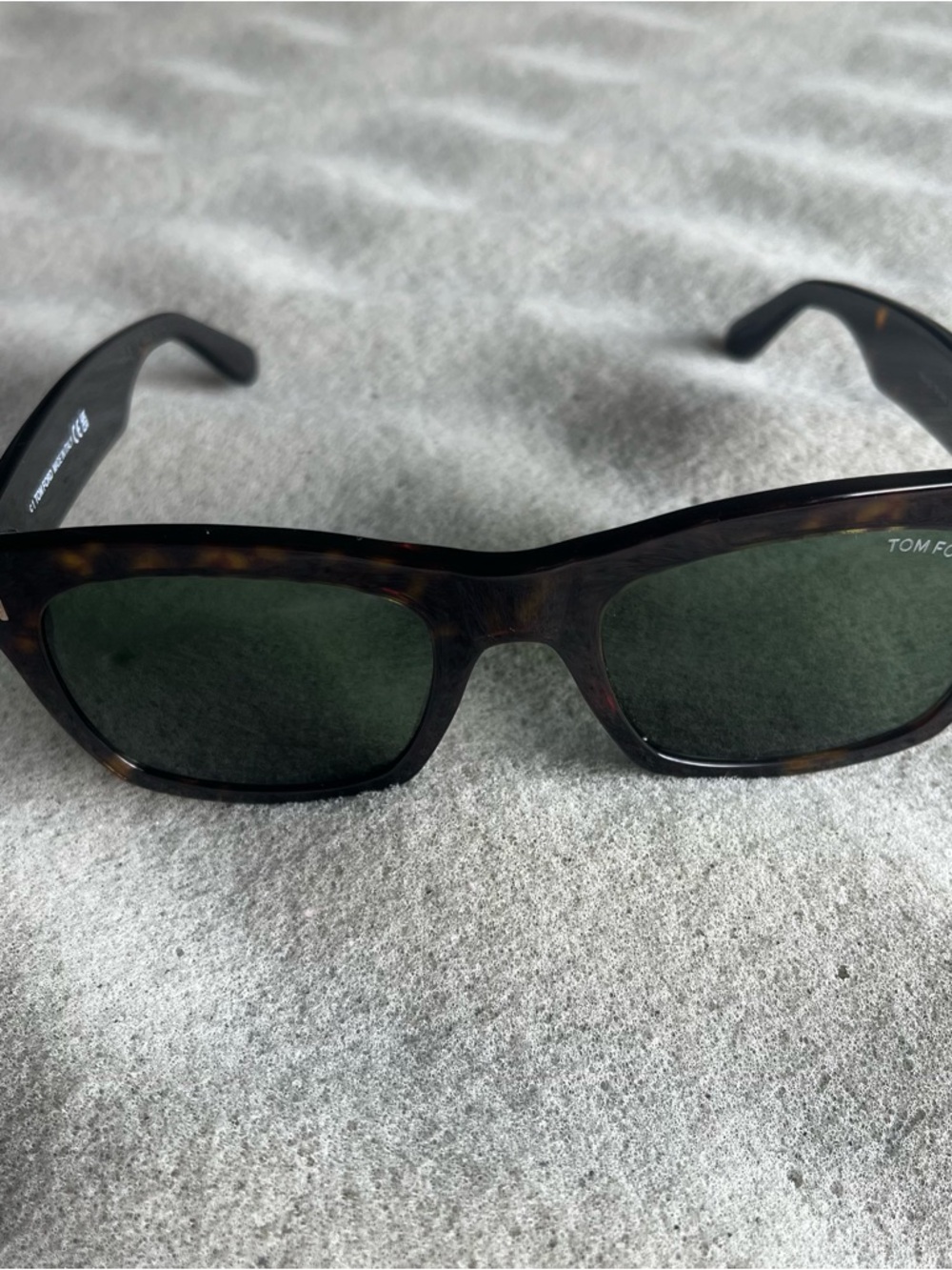 Tom Ford Nico-02 Tortoiseshell Sunglasses with Dark Green Lenses